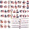 40PCS 4th of July Charms for Jewelry Making, Assorted Independence Day Metal Charms for DIY Necklace Bracelet Earring Jewelry Making and Crafting (Red White and Blue)